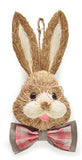 Sisal Easter Bunny Head with Glasses - Choice of color - BJS Country Charm