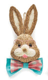 Sisal Easter Bunny Head with Glasses - Choice of color - BJS Country Charm