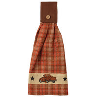 Fall Truck Oven Towel w Tab - BJS Country Charm