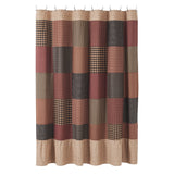 Country Primitive Maisie Patchwork Shower Curtain - BJS Country Charm