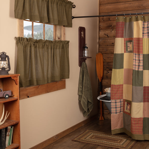 Primitive Tea Cabin Patchwork Shower Curtain