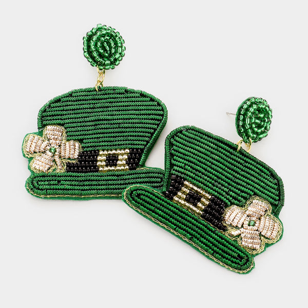 Beaded St Patrick's Day Earrings - BJS Country Charm