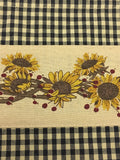 Primitive Sunflowers and Berries Valance - BJS Country Charm