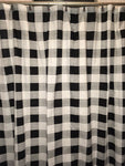 Farmhouse Black and White Buffalo Check Shower Curtain - BJS Country Charm