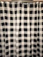Farmhouse Black and White Buffalo Check Shower Curtain - BJS Country Charm