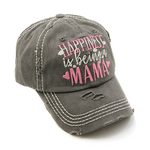 Gray Baseball Cap Happiness is Being A Mama