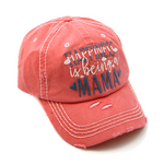 Coral Pink Baseball Cap Happiness is Being A Mama