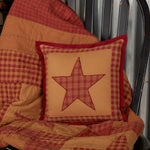 Ninepatch Star Quilted Pillow 12x12 - BJS Country Charm