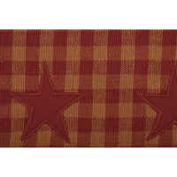 Country Primitive Burgundy Star Applique Runner 36" - BJS Country Charm