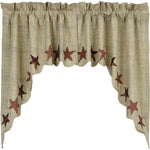 Rustic Primitive Abilene Star Scalloped Swags - BJS Country Charm