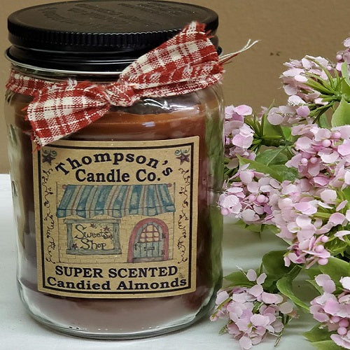 Candied Almonds 12 oz Jar Candle - Thompson's Candle Co. - BJS Country Charm