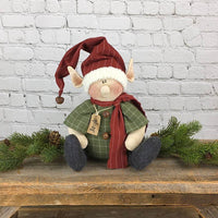 Country Primitive Jingle the sitting Elf - BJS Country Charm