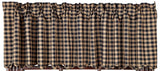 Country Primitive Black Check Scalloped Valance - BJS Country Charm