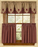 Country Primitive Burgundy Plaid Tiers - BJS Country Charm
