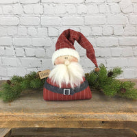 Country Primitive Whimsical Sitting Santa Claus - BJS Country Charm
