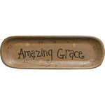 Country Primitive Amazing Grace Decorative Oval Tray - BJS Country Charm