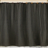 Country Primitive Sturbridge Black Plaid Shower Curtain - BJS Country Charm