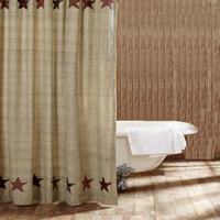 Country Primitive Abilene Star Shower Curtain - BJS Country Charm