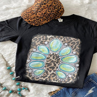 Turquoise Stone on Leopard Graphic Tee - BJS Country Charm