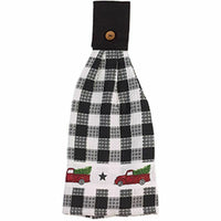 Farmhouse Christmas Truck Oven Towel