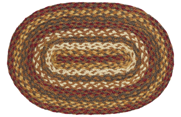 Country Primitive Tea Cabin Braided Placemat 12 x 18 - BJS Country Charm