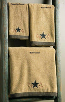 Primitive Star Vine Terry Fingertip Towel - BJS Country Charm