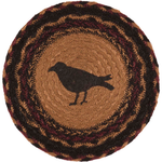 Country Primitive Heritage Farms Crow Trivet Candle Mat 8" - BJS Country Charm