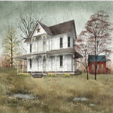 Country Primitive April Showers Canvas by Billy Jacobs 6"x10"