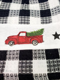 Farmhouse Christmas truck Hand Towel